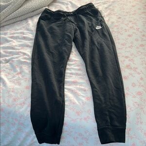 Nike Black Athletic Joggers with Elastic Cuffs